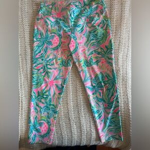 Lilly Pulitzer Pink and Green Luxletic Corso Pants